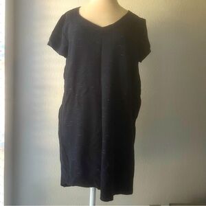 Merona Women's Black Short Sleeve T-Shirt Dress Size M Casual  Descriptio